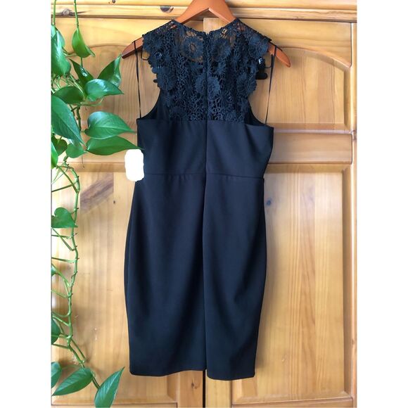 NWT Altar’d State Black Sleeveless Lace Neck Dress Size L - Picture 5 of 13